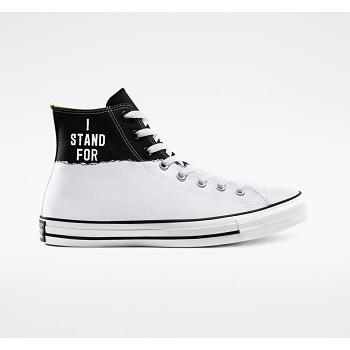 Converse Chuck Taylor All Star I Stand For Hi Cierne / Biele - Panske Vysoké Tenisky